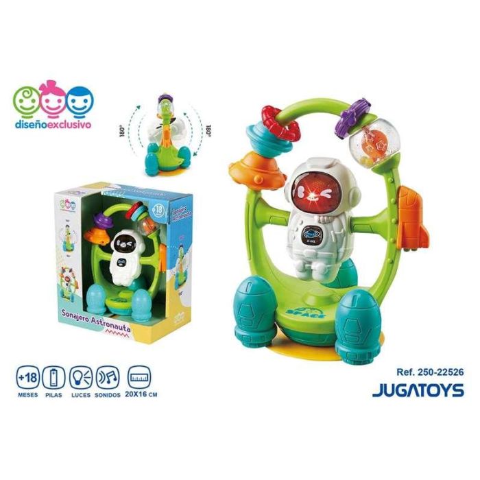 Sonajero astronauta con ventosa, luces y sonidos, gira 180º, 20x16cm - modelos surtidos 1 Sonajero astronauta con ventosa, luces y sonidos, gira 180º, 20x16cm - modelos surtidos 1