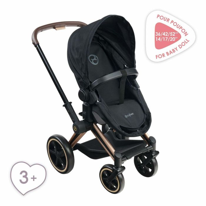 COROLLE COR4063013141876 Cochecito Cybex 3 en 1 Negro para muñecas bebé de 36 y 42 cm - a partir de 3 años 5