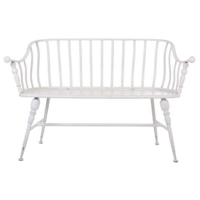 Banco Alexandra House Living Blanco Hierro 53 x 86 x 128 cm 7