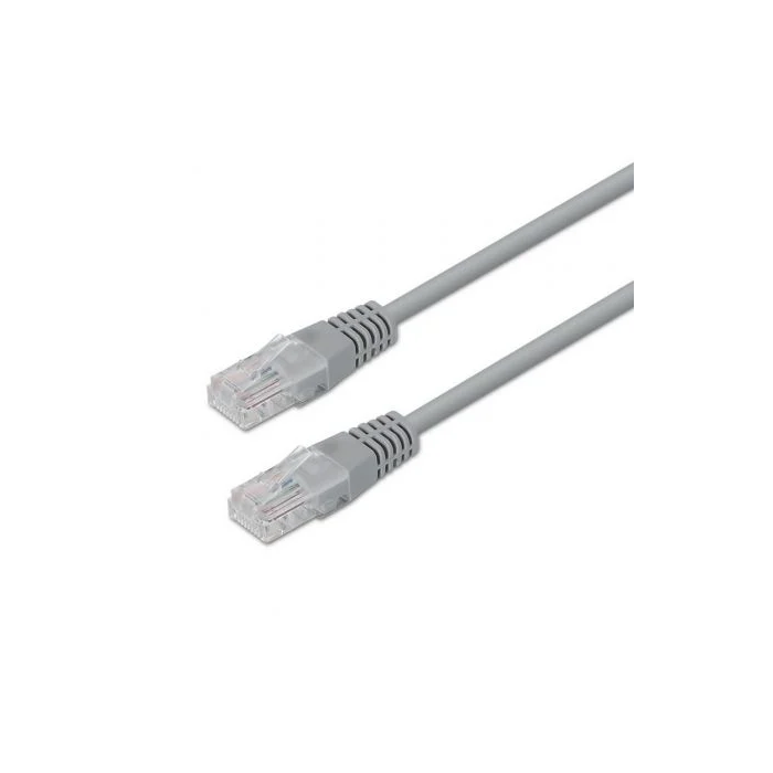 AISENS - CABLE DE RED LATIGUILLO RJ45 CAT.5E UTP AWG24, GRIS, 15M
