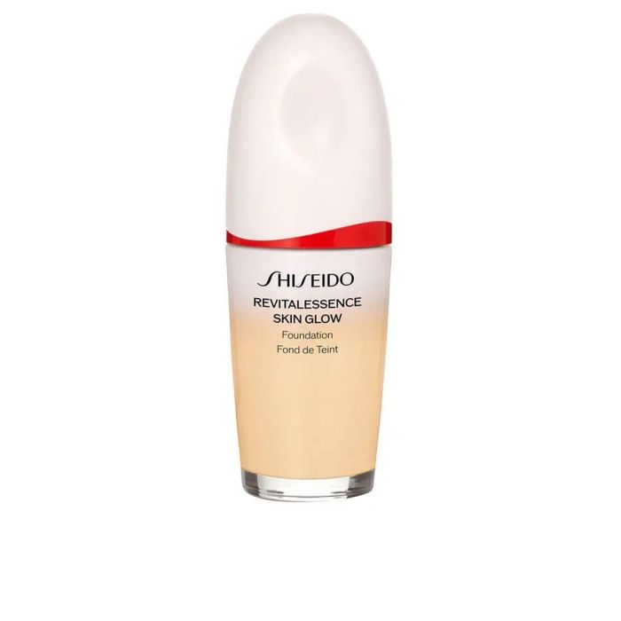 Shiseido M110639-712 REVITALESSENCE SKIN GLOW Base de Maquillaje Sérum Cobertura Radiante Mejora Piel Hidratante Protección Solar #130 30ml