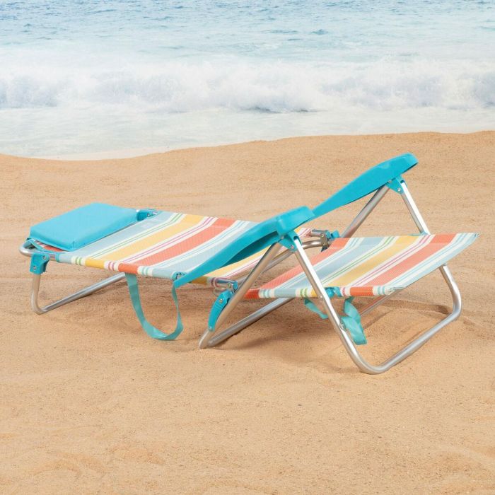 Silla de Playa Aktive Multicolor 48 x 90 x 60 cm (2 Unidades) 4 Silla de Playa Aktive Multicolor 48 x 90 x 60 cm (2 Unidades) 4
