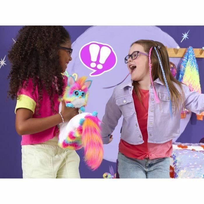Hasbro HASG0668FA0 Furby DJ Furby Peluche Electrónico Interactivo Arcoíris Suave con Música, Luces, Movimientos y Juegos, Habla Francés y Pelaje 12