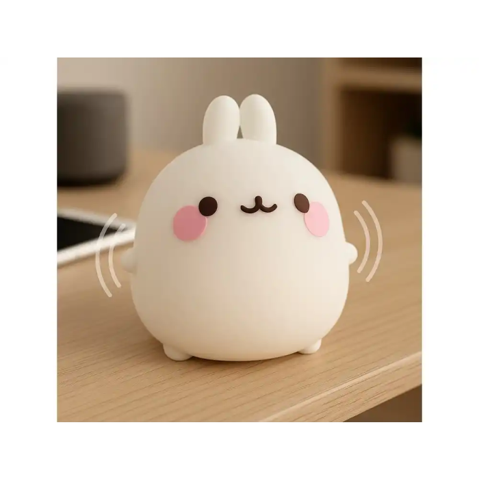 Wondee Altavoz Bluetooth Molang Inalámbrico con Micrófono y Manos Libres, Diseño Encantador para Mujeres y Niñas, Conexión Jack 3.5mm 4