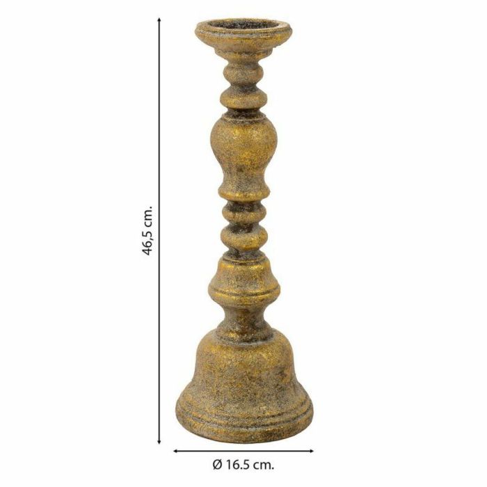 Candelabro Alexandra House Living Oro Resina 16 x 46 x 16 cm 3