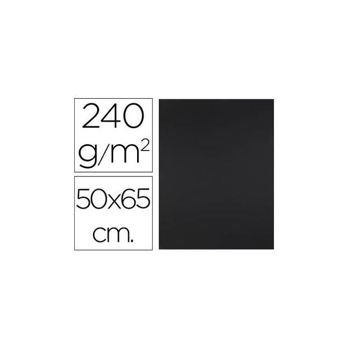 Cartulina Liderpapel 50x65 cm 240 gr-M2 Negro Paquete De 25 Hojas