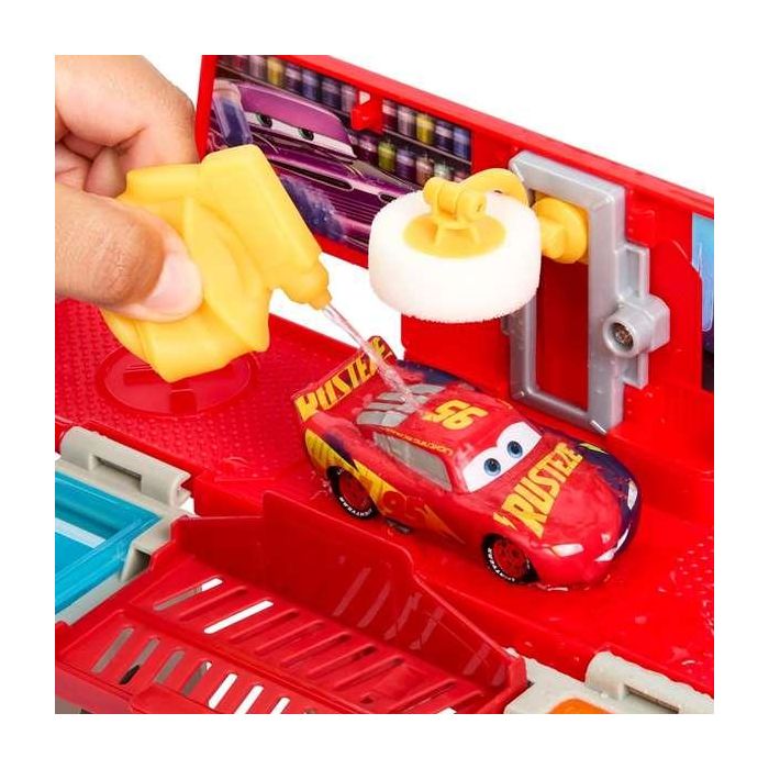 Camion cars taller de pintura móvil. incluye un coche de rayo mcqueen. 4 Camion cars taller de pintura móvil. incluye un coche de rayo mcqueen. 4