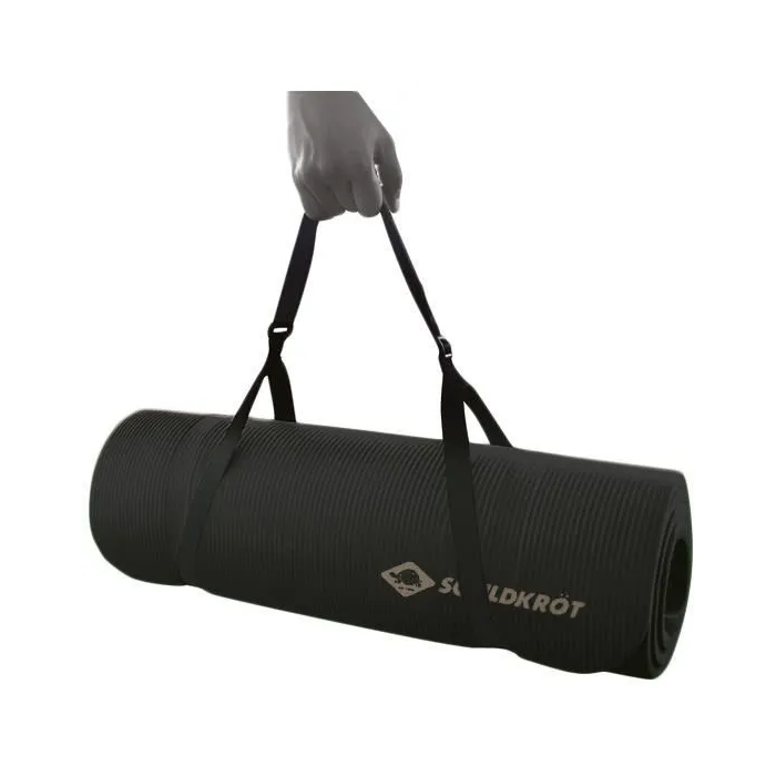 Schildkrot AUC4000885601602 Esterilla de Fitness 15 mm 183 x 61 cm Caucho Negro 1