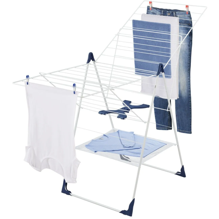 Leifheit Secadora de Pie Classic 250 Flex 81409 Blanco Red de Lavandería 25m Fácil Apertura Cierre 4