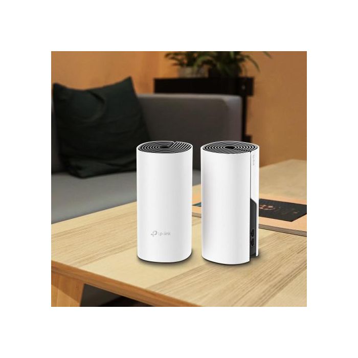 TP-LINK Deco M4 (2-pack) Router Inalámbrico Doble Banda 2.4 GHz / 5 GHz Gigabit Ethernet Negro Blanco 2