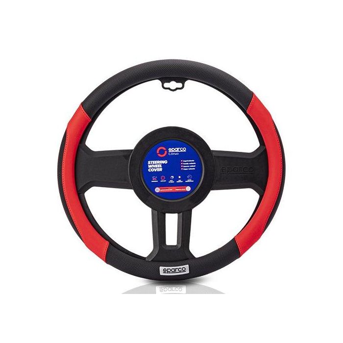 Sparco SPC1113RS Funda Volante para Coche Negro-Rojo 2 Sparco SPC1113RS Funda Volante para Coche Negro-Rojo 2