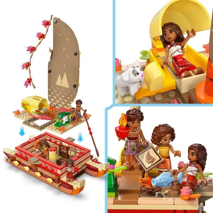 Lego Disney 43270 Barco de Aventura de Moana - Juego de Construcción y Regalo para Niñas y Niños a partir de 6 Años 2