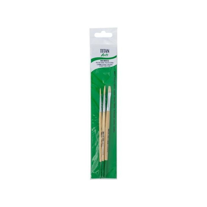 Titan Arts Set De Pinceles 218-4-6-8 Blíster 3 Ud