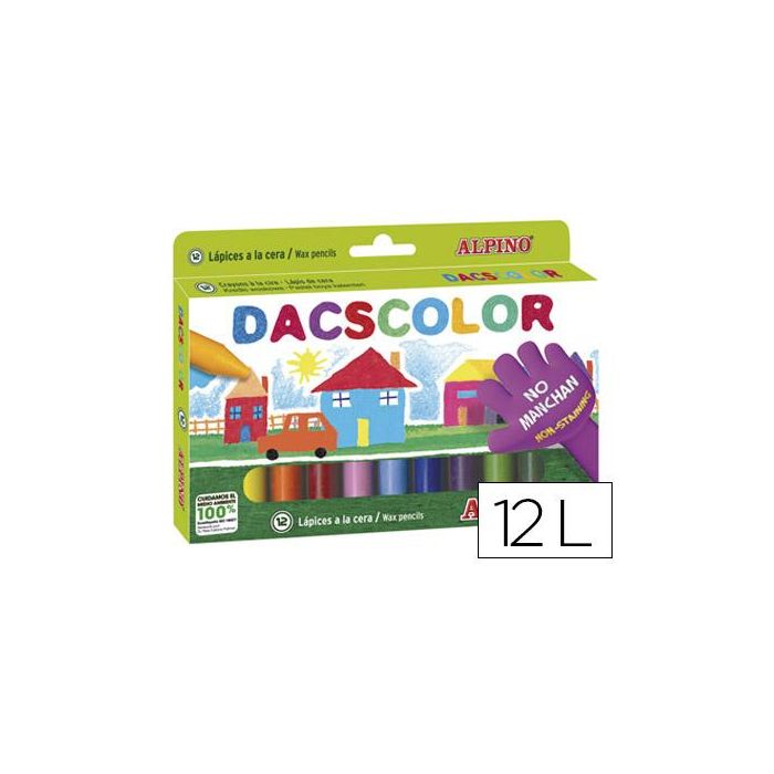 Lapices Cera Dacscolor Caja De 12 Colores 6 unidades