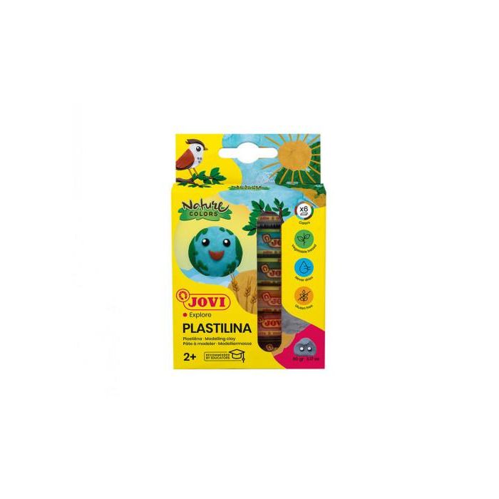 Estuche Plastilina 6 Barras de 15Gr Colores Surtidos Gama Nature Jovi 90/6N 1