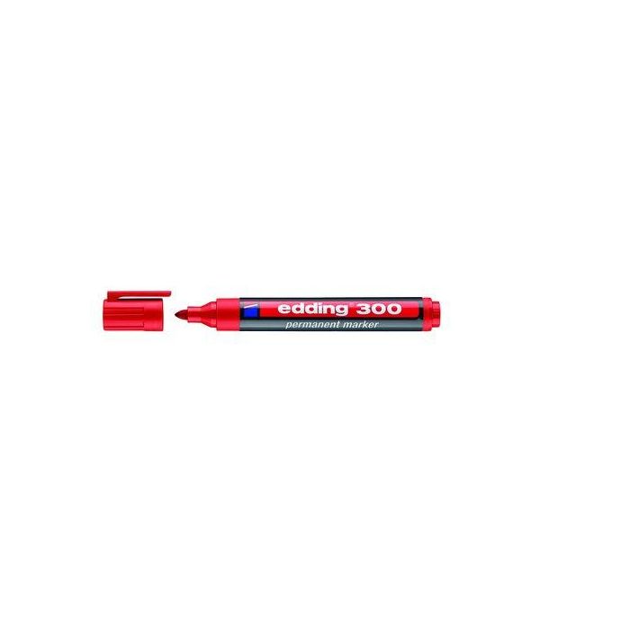 Marcador Permanente Edding 300 Conico Rojo 10 unidades