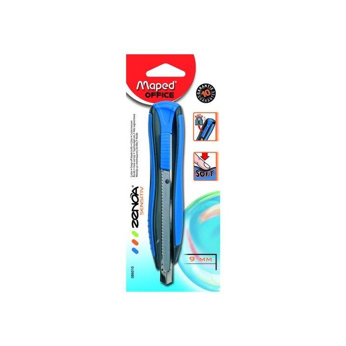 Cuter Maped Zenoa Sensitiv Metaloplastico 9 Mm. (Set de 20)