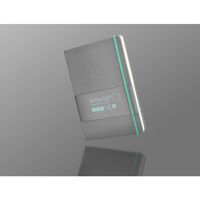 Antartik Cuaderno A5 Tapa Dura Hojas Puntos Gris y Turquesa 100 Hojas 80gr FSC 9