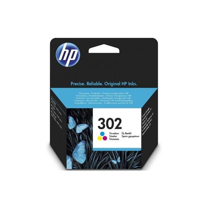HP F6U65AE Cartucho de Tinta Original nº302 Tricolor 3,5ml para impresoras HP Deskjet y Officejet (1110, 2130, 3630, 3830)