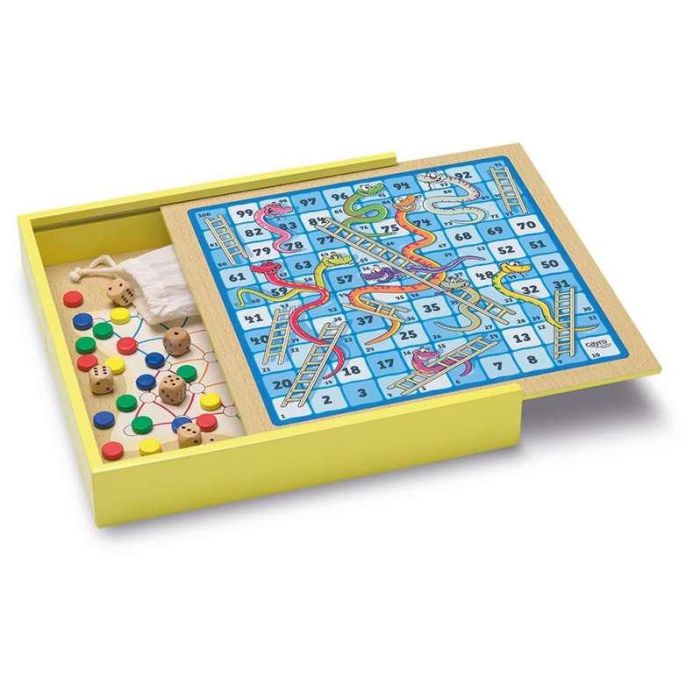 Cayro Juegos Clásicos de Madera Variados 30 Juegos para 2-4 Jugadores 31x31x5.5 cm 2