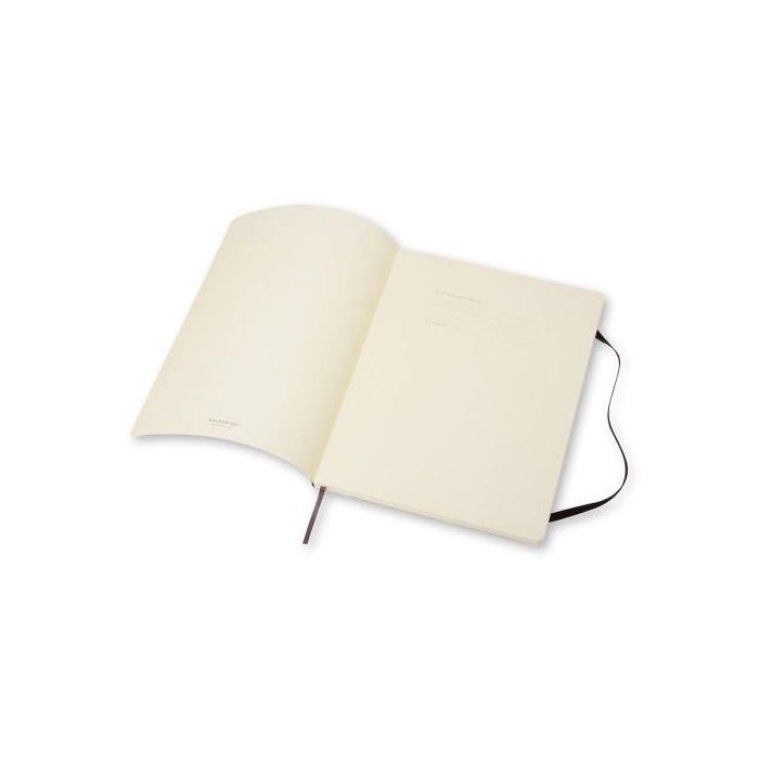 Cuaderno Moleskine Clasico Tapa Blanda 19X25 192H 70Gr. Lisa Con Goma Negra 1