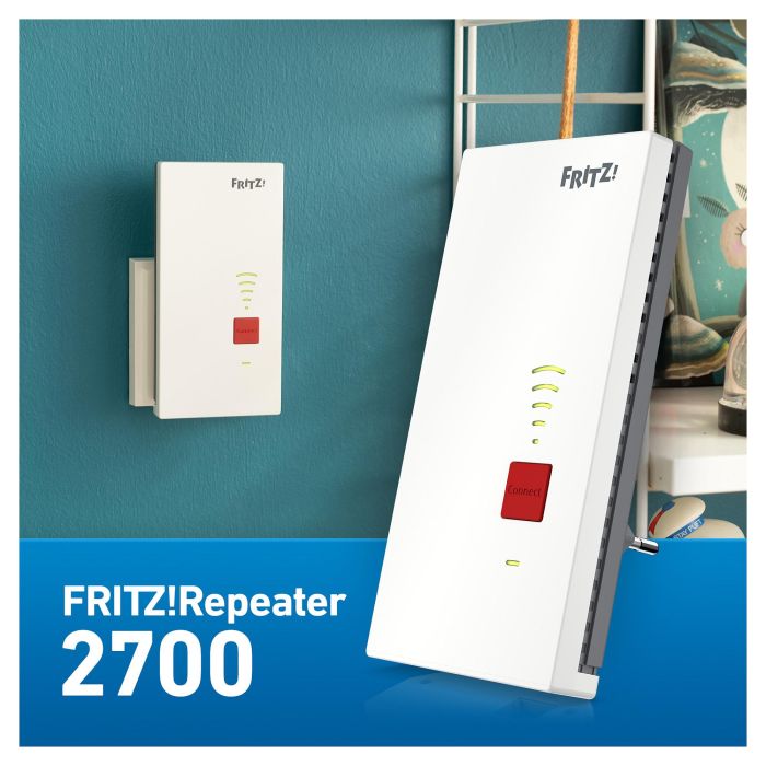 AVM FRITZ!Repeater 2700 - Repetidor Wi-Fi 7 de Doble Banda (2.4/5 GHz) con Puerto Ethernet 2.5 Gb, Blanco 5