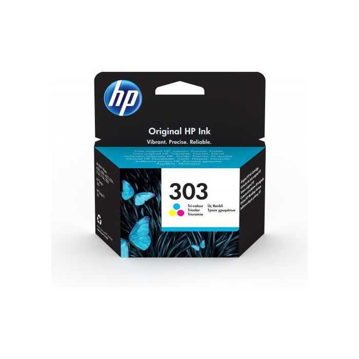 HP n. 303 Cartucho Tinta Tricolor Original para Envy Photo 6230, 7130, 7830 - 200 Páginas