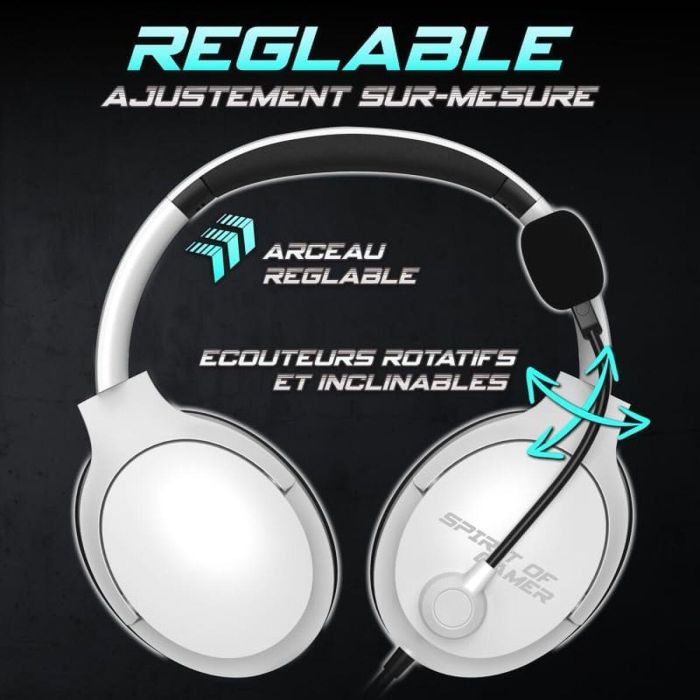 Auriculares con Micrófono Spirit of Gamer Pro H4 Blanco 4
