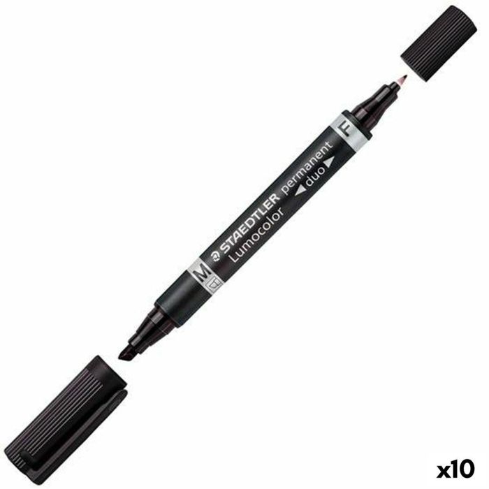 Rotulador permanente Staedtler Lumocolor 348 Negro (10 Unidades)