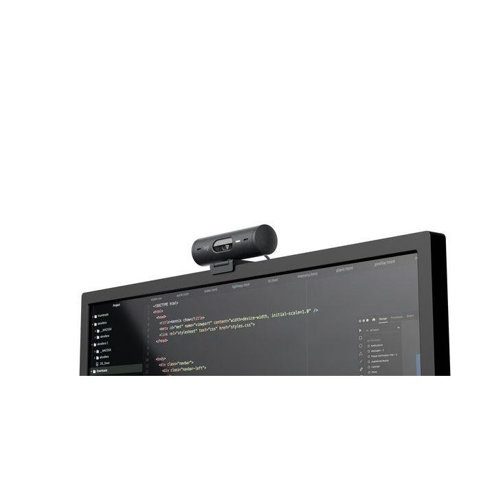 Logitech BRIO 500 Webcam Full HD 1080p 60fps Grafito con Autoenfoque y Micrófono para Videoconferencias 5