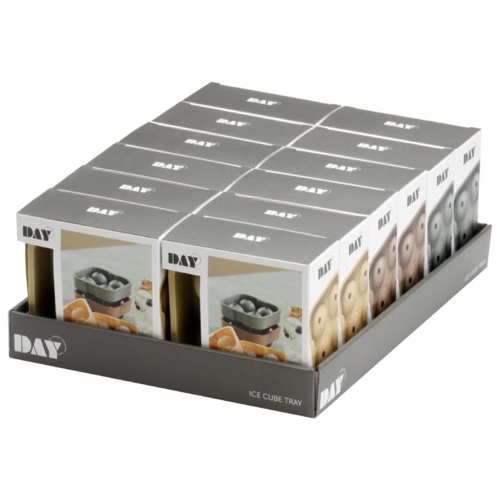 Day Molde para 4 Cubitos de Hielo Esféricos de Silicona, Colores Surtidos 12x12 cm 3