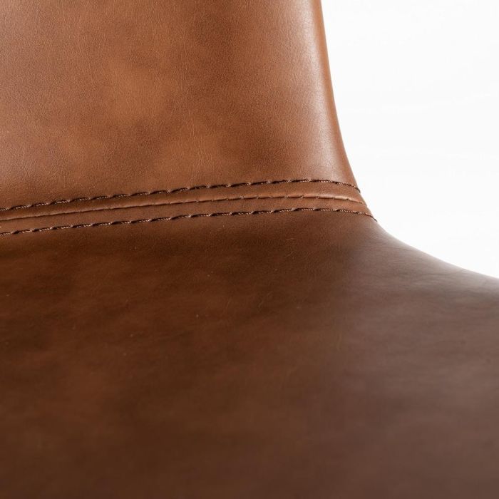 Taburete Marrón Metal / Simil Piel 44,50 X 48,50 X 93,50 cm