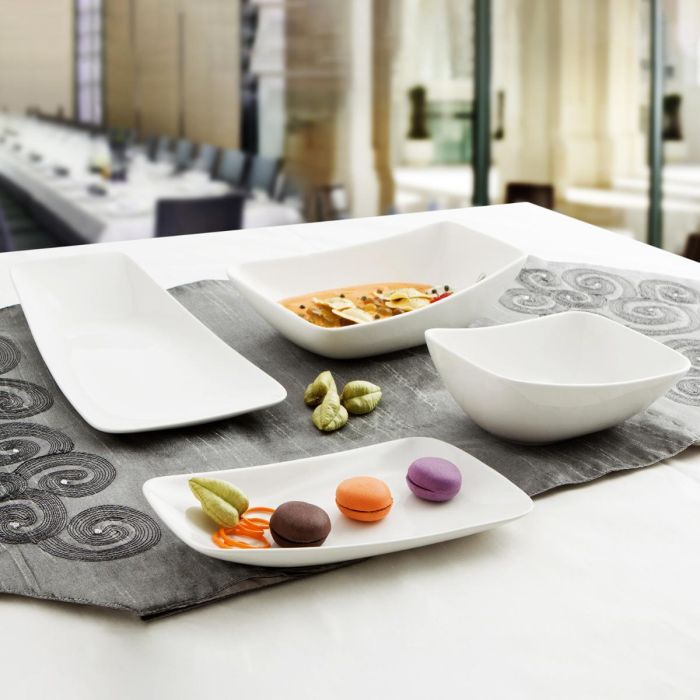 Ariane Plato Llano Porcelana Vital Rectangular 29x15,5 cm Blanco | Apto Lavavajillas, Microondas y Horno | Apilable (6 Unidades) 2