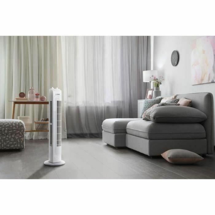 Ventilador de columna oceánica - 45W - Altura 78 cm - 3 velocidades - Oscilador - Blanco - Blanco 1