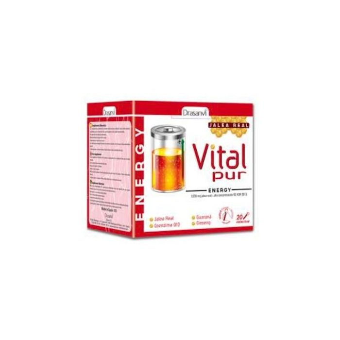 Vitalpur Energy Jalea Real con Hierro y Vitaminas B para Cansancio y Fatiga 20 Viales sin azúcares añadidos