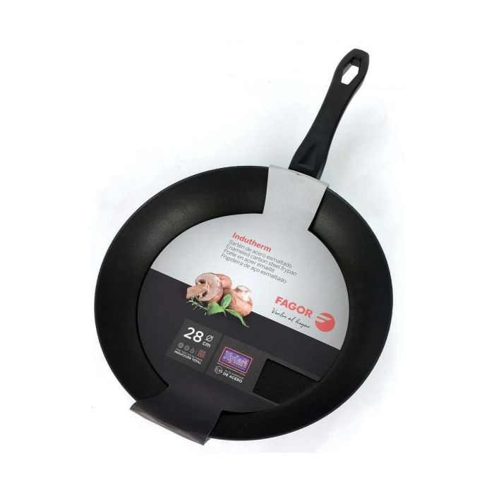 Sartén FAGOR Indutherm Negro Acero Esmaltado (Ø 28 cm) 2 Sartén FAGOR Indutherm Negro Acero Esmaltado (Ø 28 cm) 2