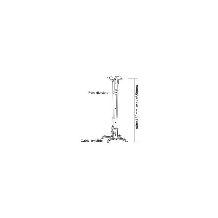DH Beamer Sunne schwarz 43-65cm 15° Kabelmanagement bis 20KG 1