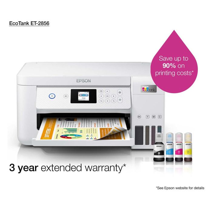 Epson EcoTank ET-2856 Impresora Multifunción A4, Wi-Fi, Inyección de Tinta a Color, Depósito de Tinta 17 Epson EcoTank ET-2856 Impresora Multifunción A4, Wi-Fi, Inyección de Tinta a Color, Depósito de Tinta 17
