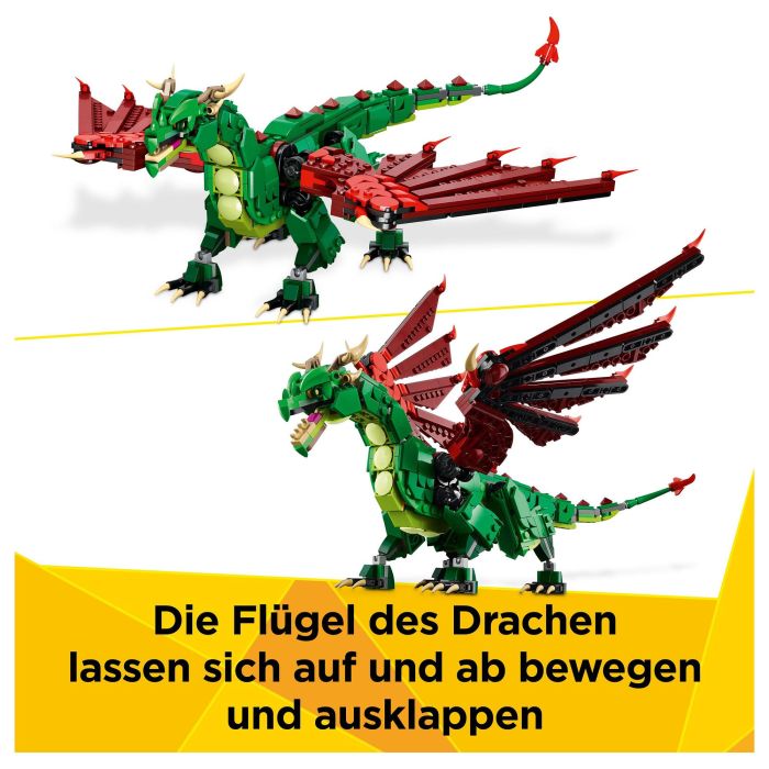 Lego Dragón Medieval 31161 Creator, Juego de Construcción, 3 Modelos en 1, Edad +9 Años