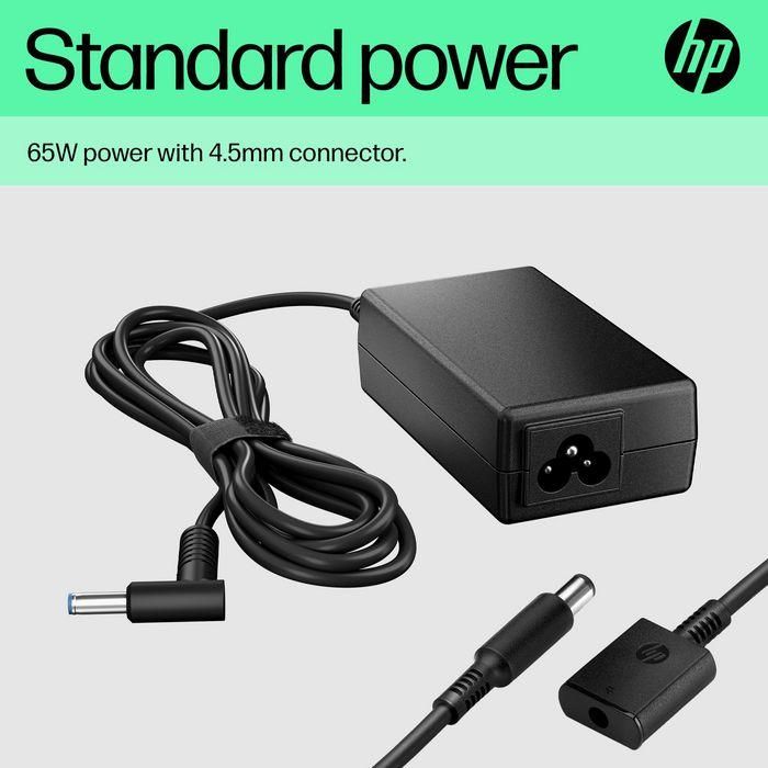 HP Adaptador de corriente Smart AC 65W, conector de 4.5mm y 7.4mm, tecnología de pin inteligente 5