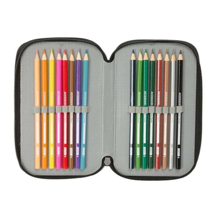 Plumier Triple Safta Urban style Azul Gris 12,5 x 19,5 x 5,5 cm 37 Piezas 3