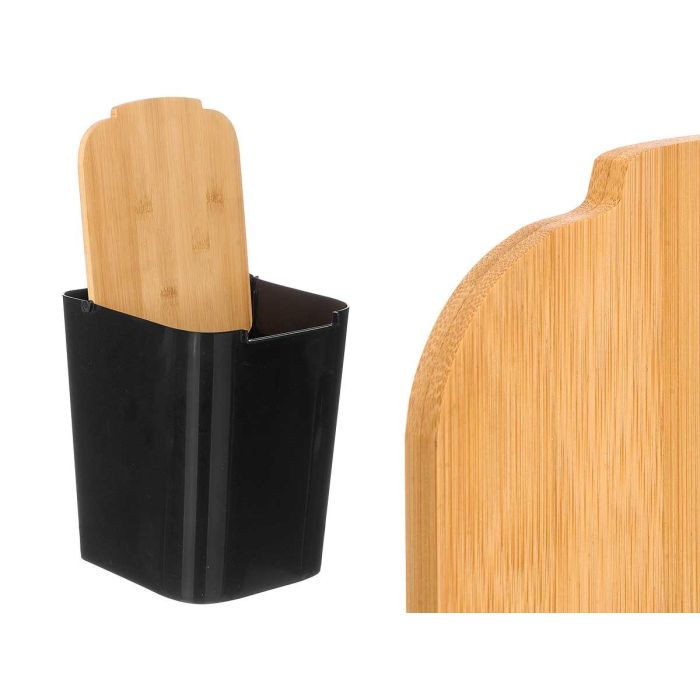Papelera Tapa Bambu Negra Kinvara 18X24CM (6 Unidades) 2 Papelera Tapa Bambu Negra Kinvara 18X24CM (6 Unidades) 2