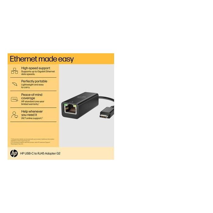 HP USB-C to RJ45 Adapter G2 8 HP USB-C to RJ45 Adapter G2 8