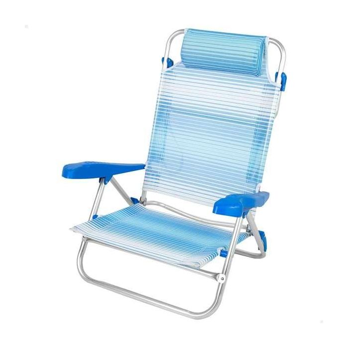Silla pleg alu 7 pos 72x63x21cm c/cojin-mallorca Silla pleg alu 7 pos 72x63x21cm c/cojin-mallorca