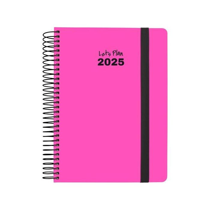 Grafoplas Agenda Anual Serie Neón Espiral 15x21 cm D-P Cierre C-Goma Fucsia 2025 Grafoplas Agenda Anual Serie Neón Espiral 15x21 cm D-P Cierre C-Goma Fucsia 2025