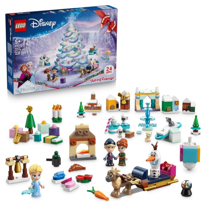 LEGO 43273 Calendario de Adviento Frozen Disney 2025 – Juguete de Construcción para Niños y Niñas +5 Años