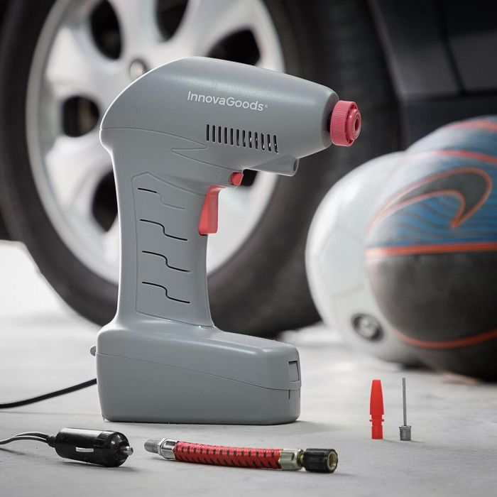 Compresor de Aire Portátil con LED Airpro+ InnovaGoods 4 Compresor de Aire Portátil con LED Airpro+ InnovaGoods 4