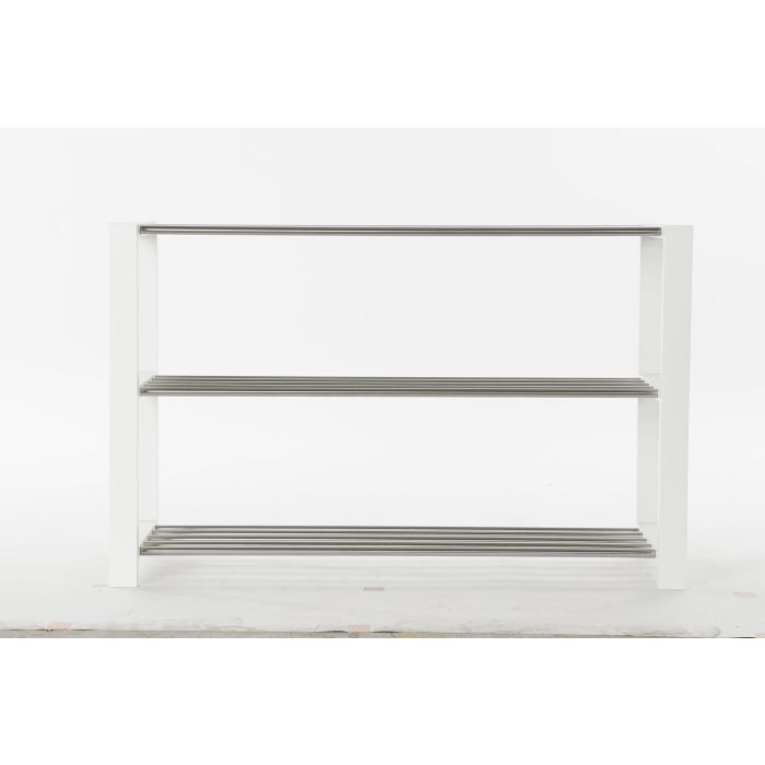 Zapatero Basicos DKD Home Decor Blanco Plateado 30 x 50 x 80 cm 3