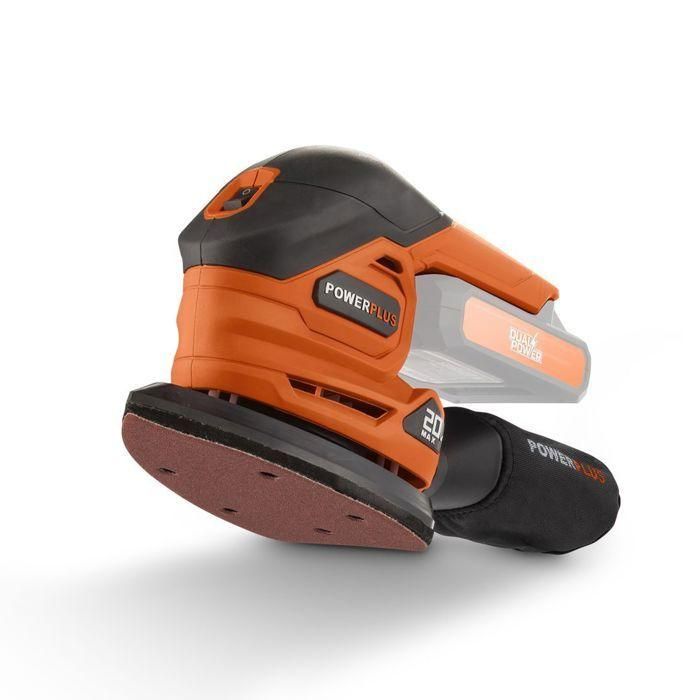 Sander múltiple inalámbrica 20V + 1x ABRASIVE 80G - Dual Power PowDP50200 - Entregado sin batería o cargador Sander múltiple inalámbrica 20V + 1x ABRASIVE 80G - Dual Power PowDP50200 - Entregado sin batería o cargador