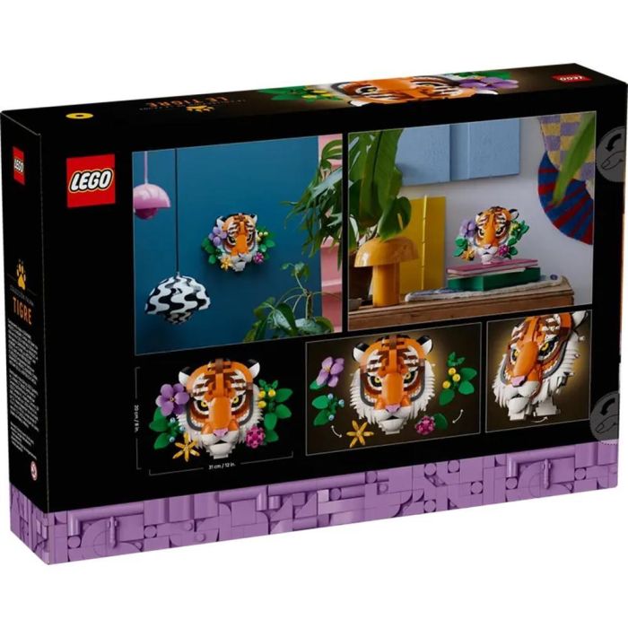 LEGO Colección Fauna: Tigre - Set de Construcción Art 3D para Adultos | Obra Decorativa con Flores y Plantas Estilizadas, 744 piezas 4 LEGO Colección Fauna: Tigre - Set de Construcción Art 3D para Adultos | Obra Decorativa con Flores y Plantas Estilizadas, 744 piezas 4